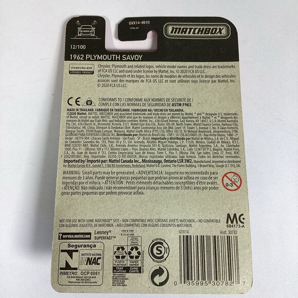 Metal Matchbox Dodge Plymouth Mix D200 Police Savoy 30782 New Sealed - Picture 9 of 9